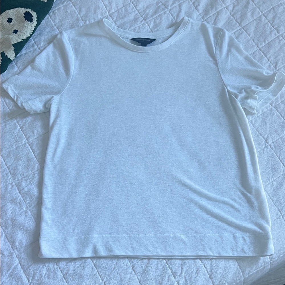 Banana Republic White Short Sleeve Tee